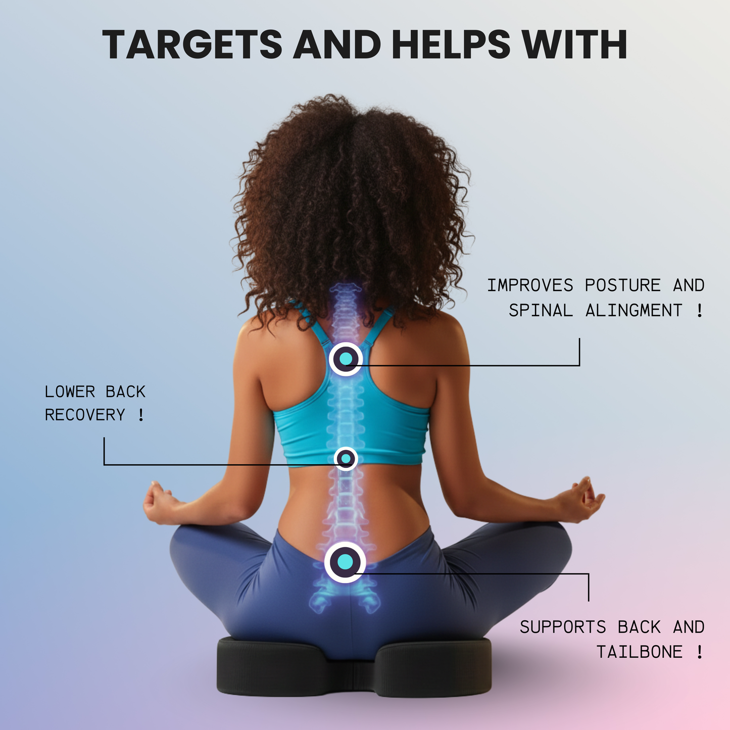 Coccyx Pillow for Tailbone & Back Pain Relief