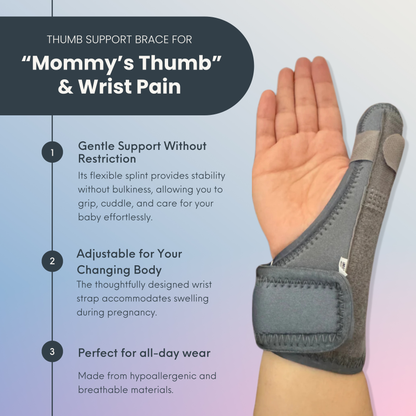 Thumb Support Brace for “Mommy’s Thumb” & Wrist Pain